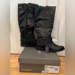 Style & Co. Elegant Black Tall Boots